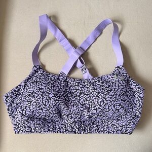 Under Armour Light Purple and Navy Women's Sports Bra